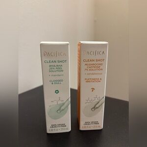 Pacifica clean shot peel solucion and mushrooms caffeine solution bundle